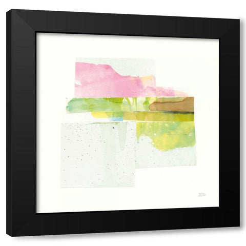 Stacks II v2 Black Modern Wood Framed Art Print with Double Matting by Averinos, Melissa
