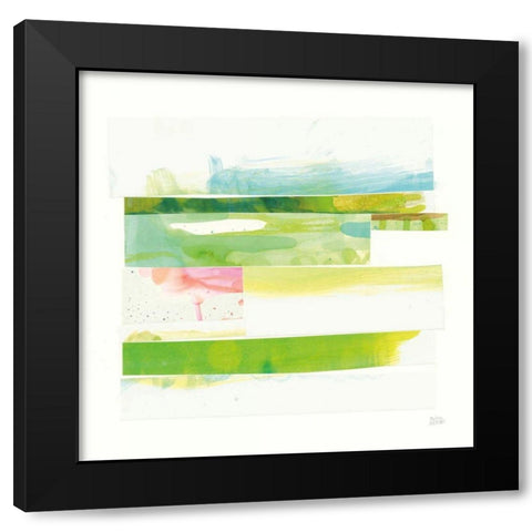 Stacks III v2 Black Modern Wood Framed Art Print with Double Matting by Averinos, Melissa