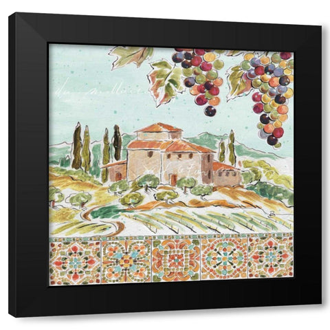 Tuscan Breeze II Black Modern Wood Framed Art Print with Double Matting by Brissonnet, Daphne