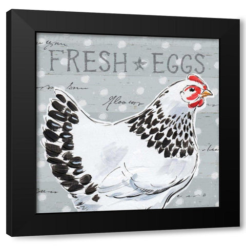 Roosters Call II Black Modern Wood Framed Art Print by Brissonnet, Daphne