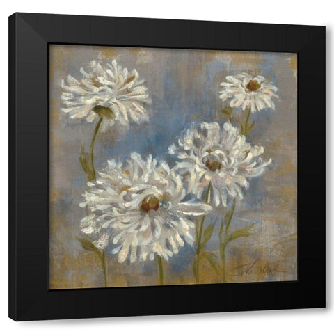 Flowers in Morning Dew II Black Modern Wood Framed Art Print with Double Matting by Vassileva, Silvia