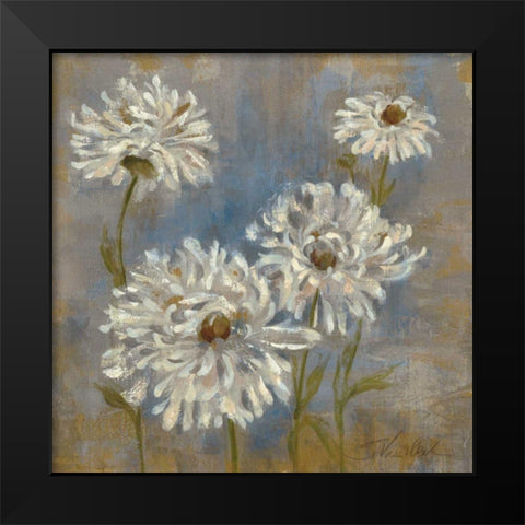 Flowers in Morning Dew II Black Modern Wood Framed Art Print by Vassileva, Silvia