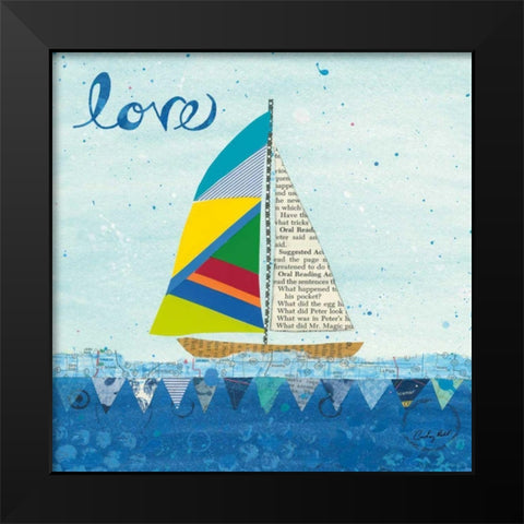 Rainbow Spinnakers I Black Modern Wood Framed Art Print by Prahl, Courtney