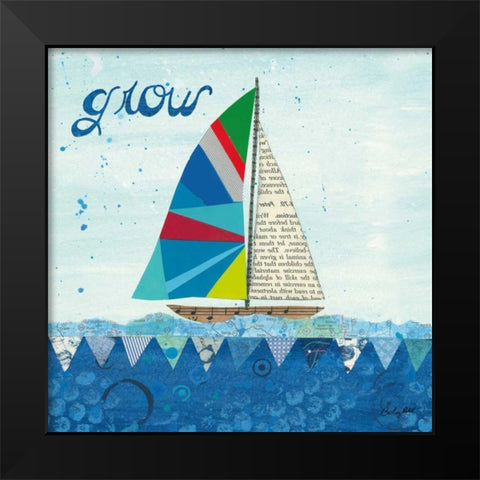 Rainbow Spinnakers III Black Modern Wood Framed Art Print by Prahl, Courtney