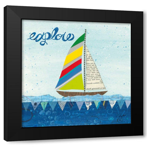 Rainbow Spinnakers IV Black Modern Wood Framed Art Print by Prahl, Courtney