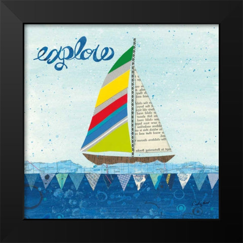 Rainbow Spinnakers IV Black Modern Wood Framed Art Print by Prahl, Courtney