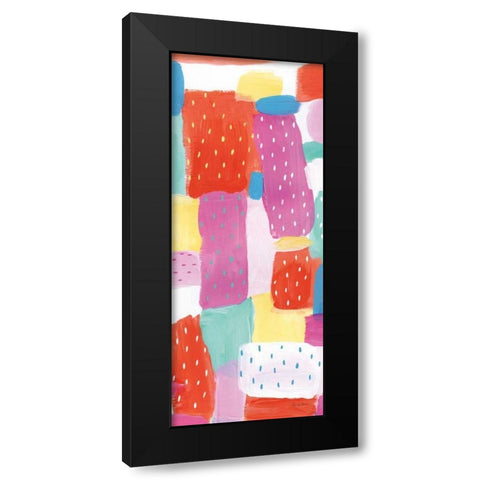 Happy I Spots Crop Black Modern Wood Framed Art Print with Double Matting by Zaman, Farida