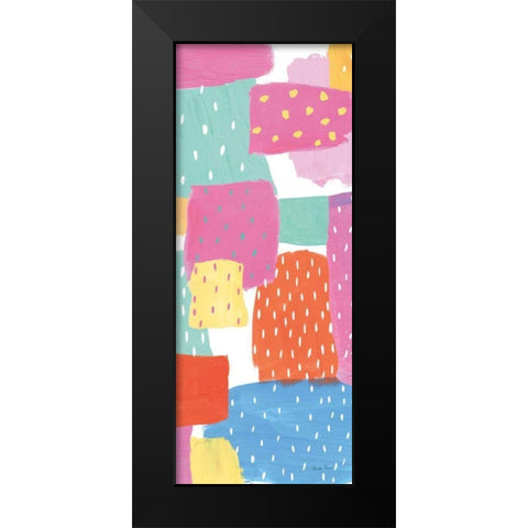 Happy III Spots Crop Black Modern Wood Framed Art Print by Zaman, Farida