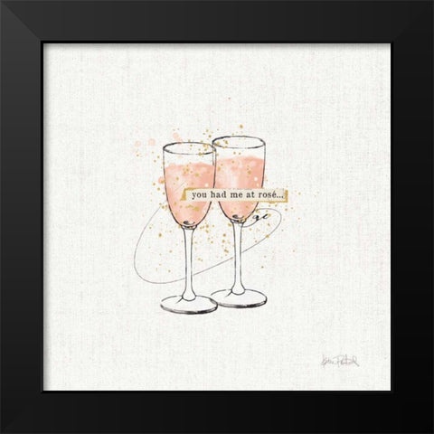 Thoughtful Vines II Black Modern Wood Framed Art Print by Pertiet, Katie