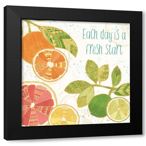 Citrus Splash IV Black Modern Wood Framed Art Print with Double Matting by Charron, Veronique