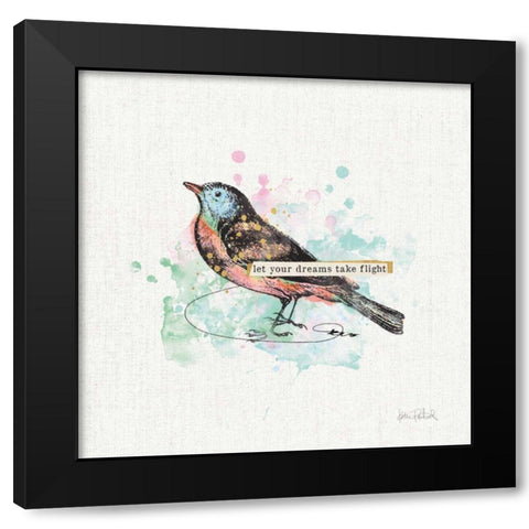Thoughtful Wings II Black Modern Wood Framed Art Print with Double Matting by Pertiet, Katie