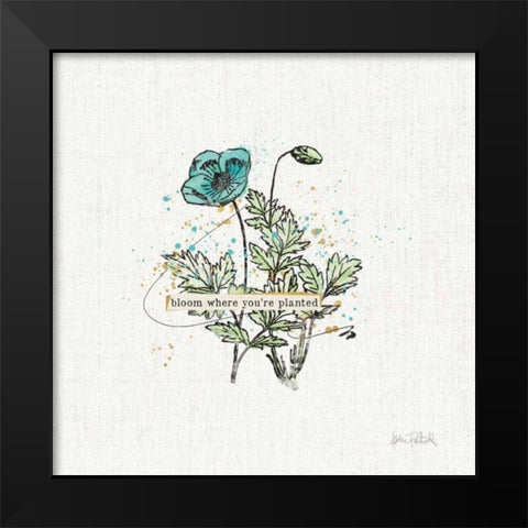 Thoughtful Blooms II Black Modern Wood Framed Art Print by Pertiet, Katie
