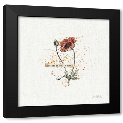 Thoughtful Blooms IV Black Modern Wood Framed Art Print by Pertiet, Katie