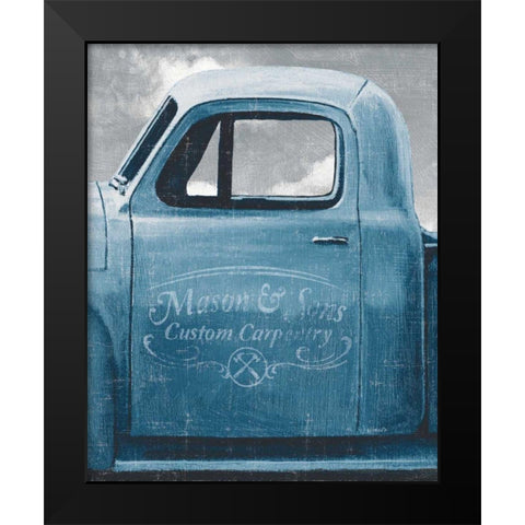 Lets Go for a Ride II Vintage Blue Black Modern Wood Framed Art Print by Wiens, James