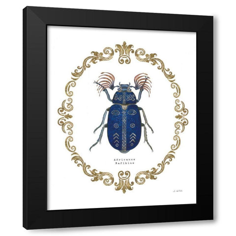 Adorning Coleoptera III Black Modern Wood Framed Art Print with Double Matting by Wiens, James