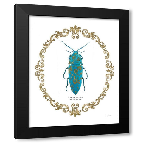 Adorning Coleoptera VIII Black Modern Wood Framed Art Print by Wiens, James