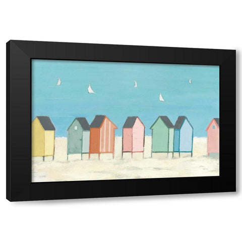 Cabanas I Pastel Black Modern Wood Framed Art Print by Adams, Phyllis