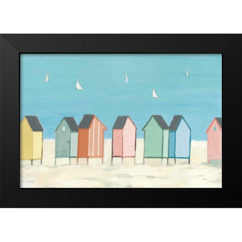 Cabanas I Pastel Black Modern Wood Framed Art Print by Adams, Phyllis