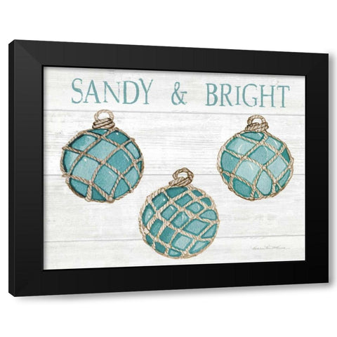 Coastal Holiday Ornament VIII Sandy and Bright Black Modern Wood Framed Art Print with Double Matting by McKenna, Kathleen Parr
