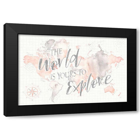 Wonderful World I Black Modern Wood Framed Art Print by Marshall, Laura