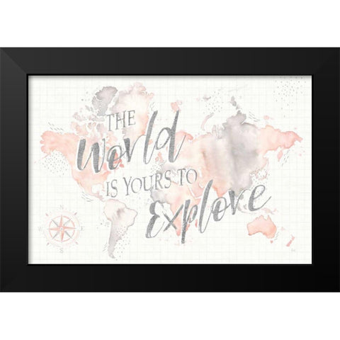 Wonderful World I Black Modern Wood Framed Art Print by Marshall, Laura