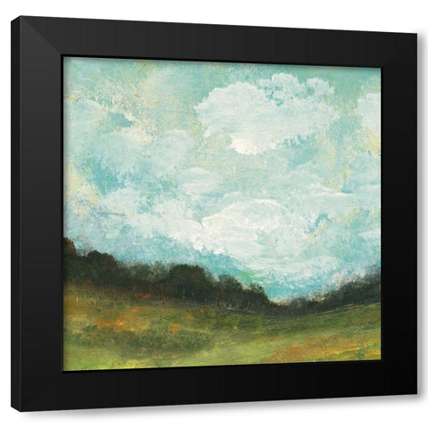 In the Field Square II Black Modern Wood Framed Art Print by Warrick, Cheryl
