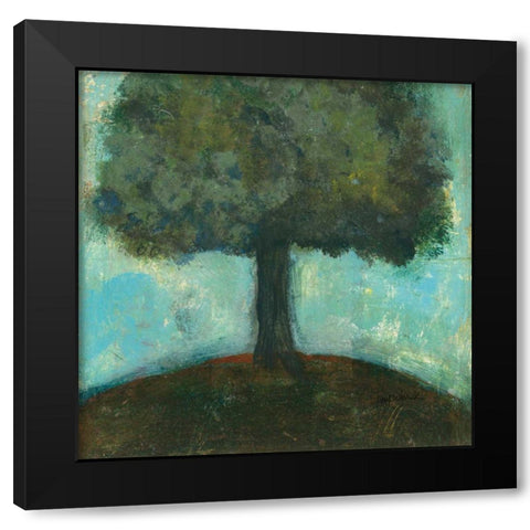 Under the Tree Square II Black Modern Wood Framed Art Print by Warrick, Cheryl