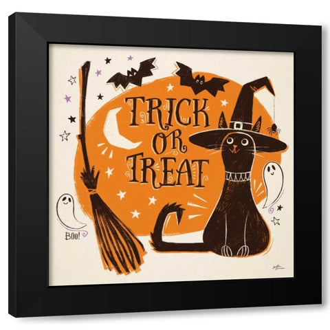 Spooktacular III Black Modern Wood Framed Art Print with Double Matting by Penner, Janelle