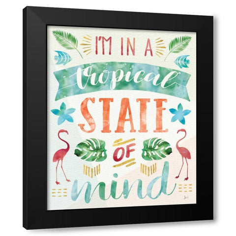 Words of Paradise II Black Modern Wood Framed Art Print with Double Matting by Aiken, Jess