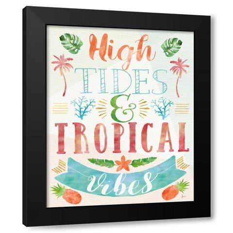 Words of Paradise III Black Modern Wood Framed Art Print with Double Matting by Aiken, Jess