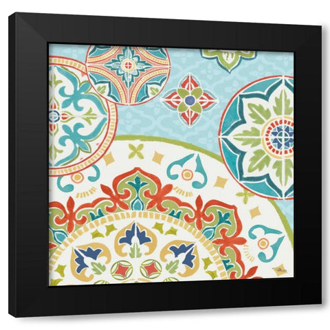 Colorful Journey III Black Modern Wood Framed Art Print by Pela Studio