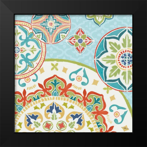 Colorful Journey III Black Modern Wood Framed Art Print by Pela Studio