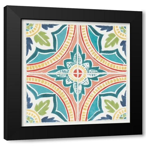 Colorful Journey VIII Black Modern Wood Framed Art Print with Double Matting by Pela Studio