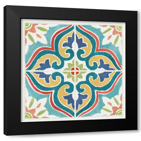 Colorful Journey IX Black Modern Wood Framed Art Print by Pela Studio