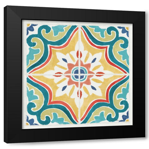 Colorful Journey X Black Modern Wood Framed Art Print by Pela Studio