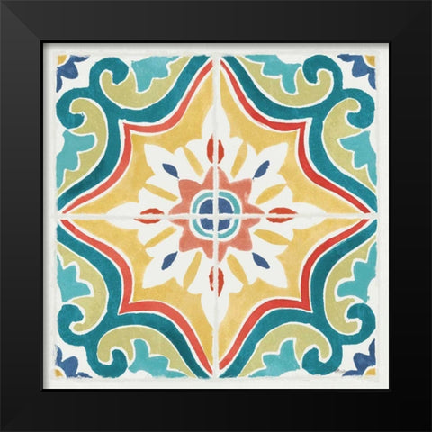 Colorful Journey X Black Modern Wood Framed Art Print by Pela Studio