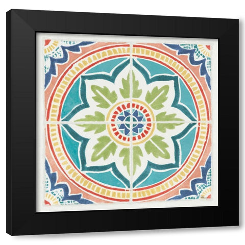 Colorful Journey XI Black Modern Wood Framed Art Print with Double Matting by Pela Studio