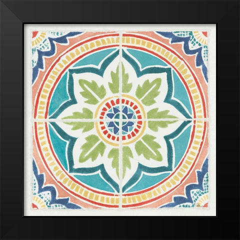 Colorful Journey XI Black Modern Wood Framed Art Print by Pela Studio