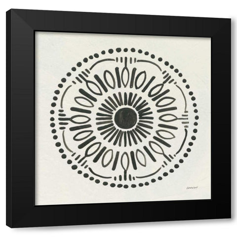 Kami II Black Modern Wood Framed Art Print with Double Matting by Lovell, Kathrine
