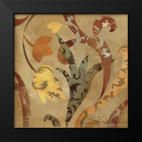 Floral Fragment IV WAG Black Modern Wood Framed Art Print by Vassileva, Silvia