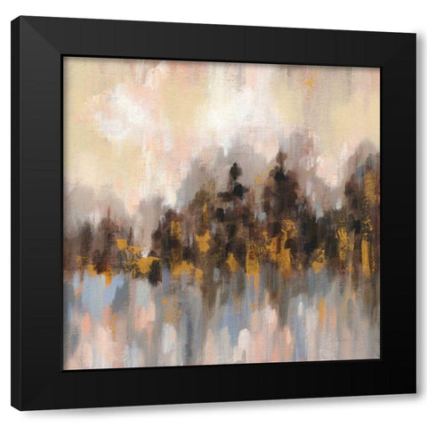 Blushing Forest I Black Modern Wood Framed Art Print with Double Matting by Vassileva, Silvia