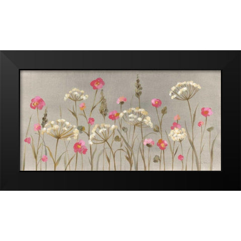 Delicate Garden Black Modern Wood Framed Art Print by Vassileva, Silvia