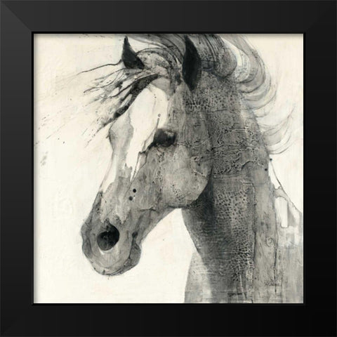 In the Wind II Black Modern Wood Framed Art Print by Hristova, Albena