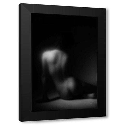 Silhouette Black Modern Wood Framed Art Print by Aledanda