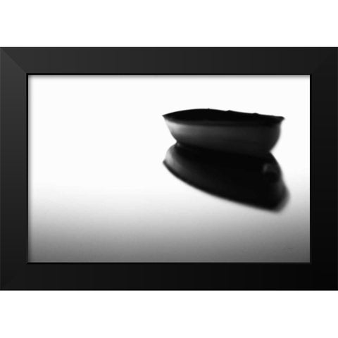 Reflection Black Modern Wood Framed Art Print by Aledanda