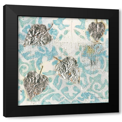 Gracefully Blue I Black Modern Wood Framed Art Print by Wiens, James