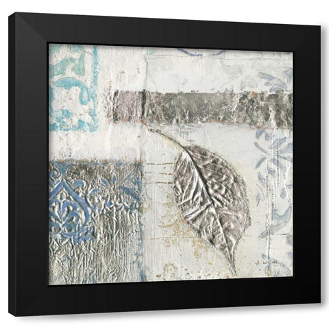 Gracefully Blue IV Black Modern Wood Framed Art Print with Double Matting by Wiens, James