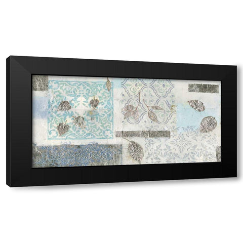 Gracefully Blue V Black Modern Wood Framed Art Print with Double Matting by Wiens, James