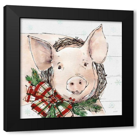 Holiday on the Farm VII on Gray Black Modern Wood Framed Art Print with Double Matting by Tavoletti, Anne