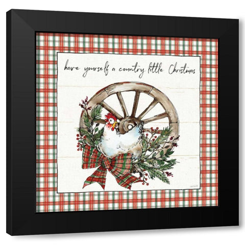 Holiday on the Farm V Plaid Black Modern Wood Framed Art Print by Tavoletti, Anne